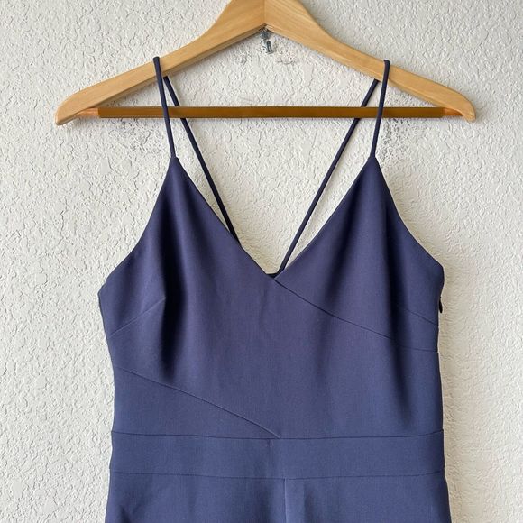 NWOT LIKELY Spaghetti Strap Straight Leg Jumpsuit in Blue - Picture 2 of 11